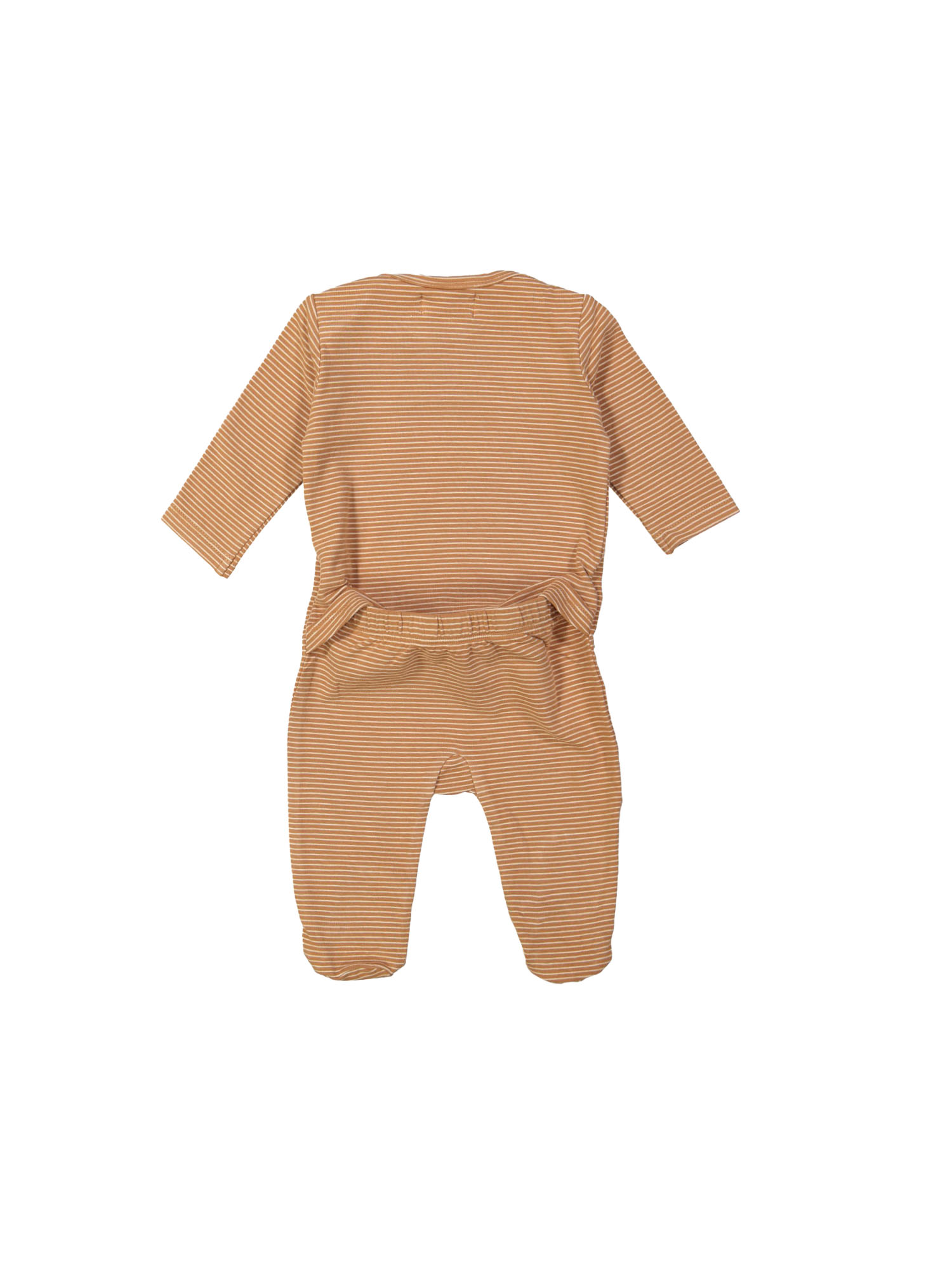 Pyjama rayé soleil brun clair