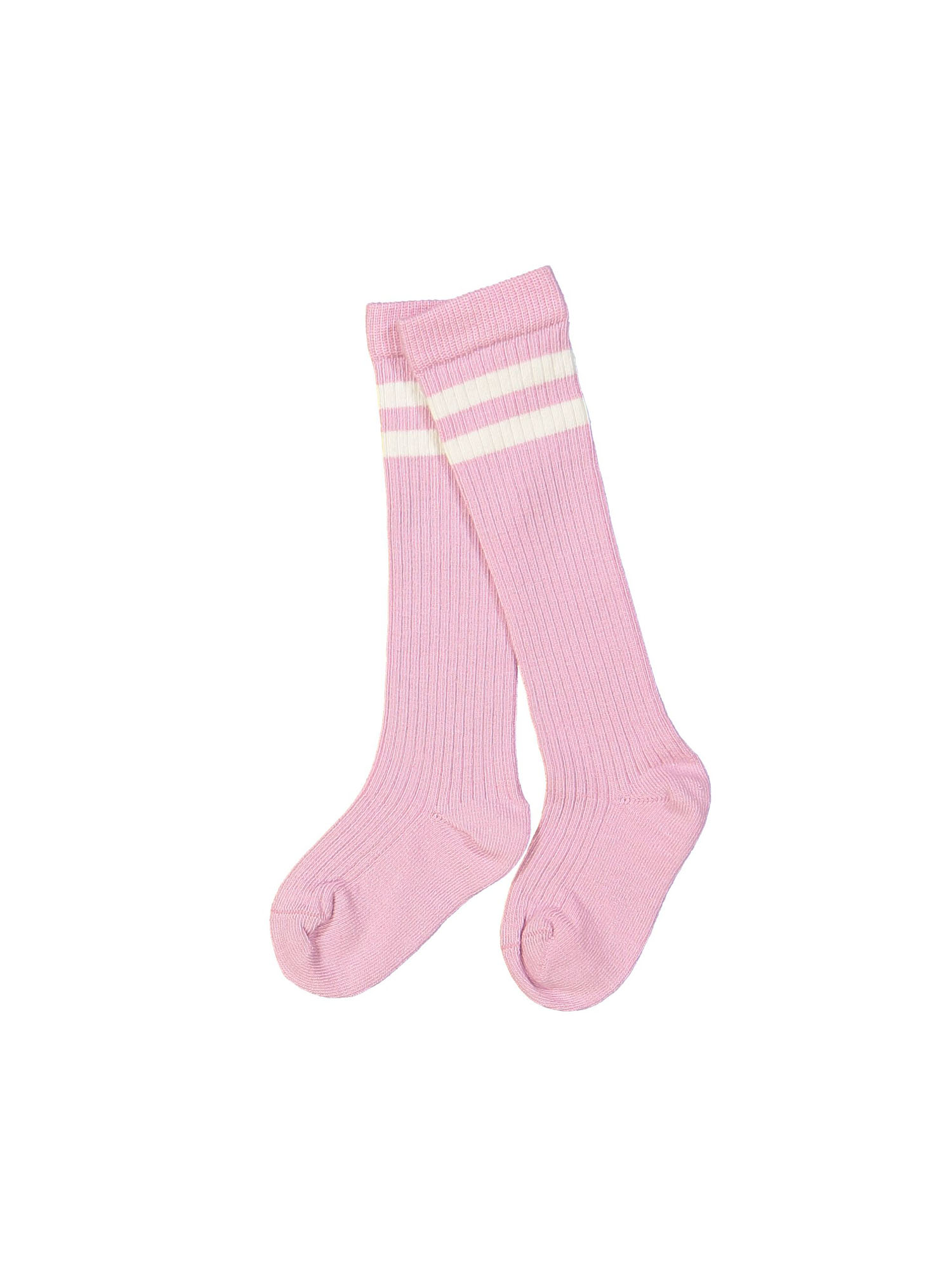 Chaussette rayé rose
