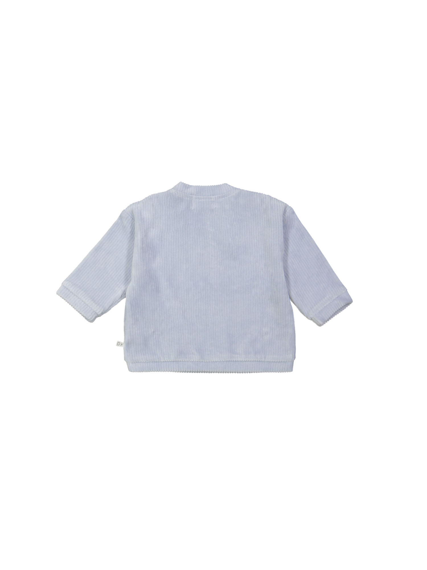 Sweater velvet rib light blue