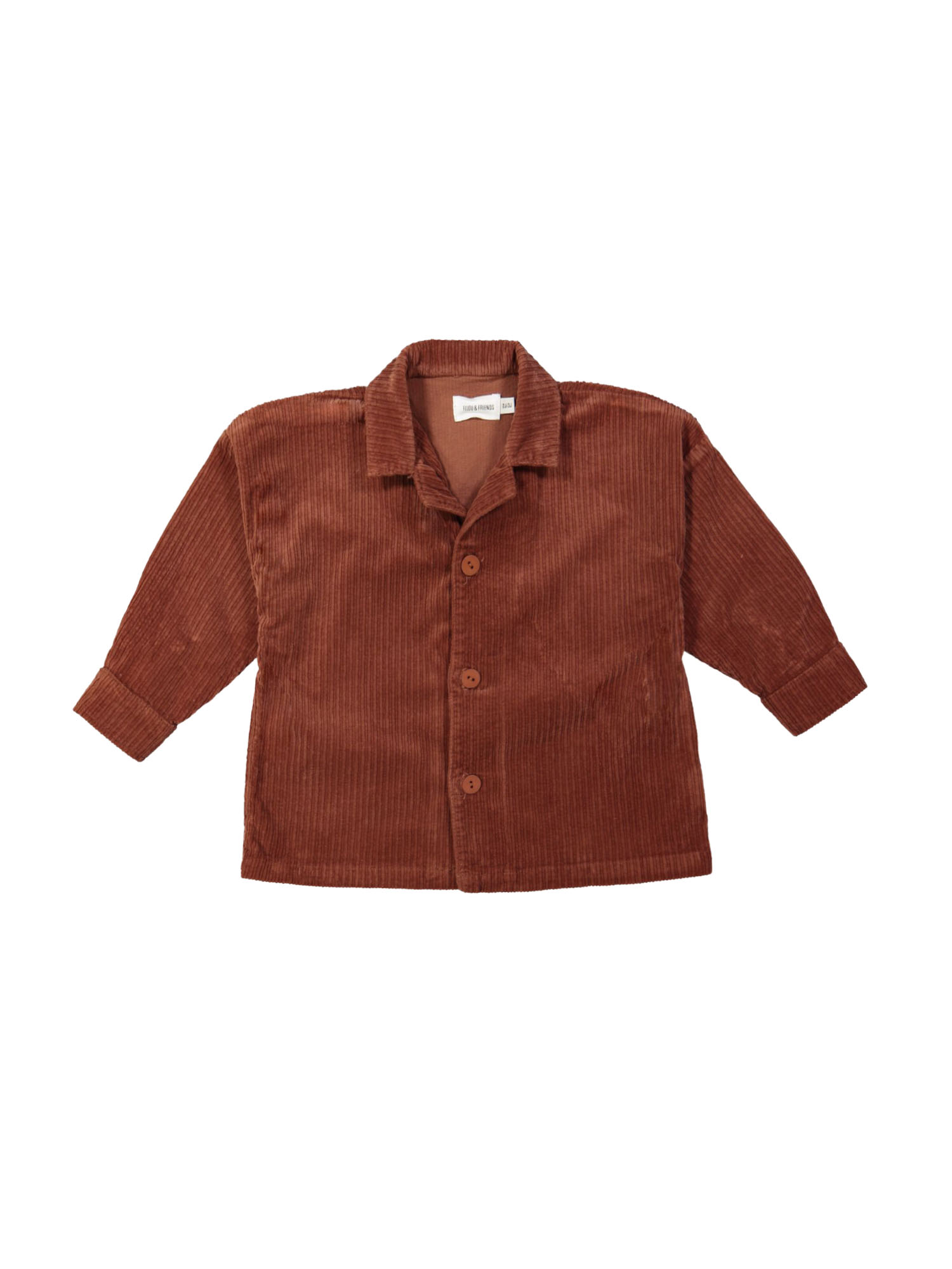 Shirt wide rib red-brown