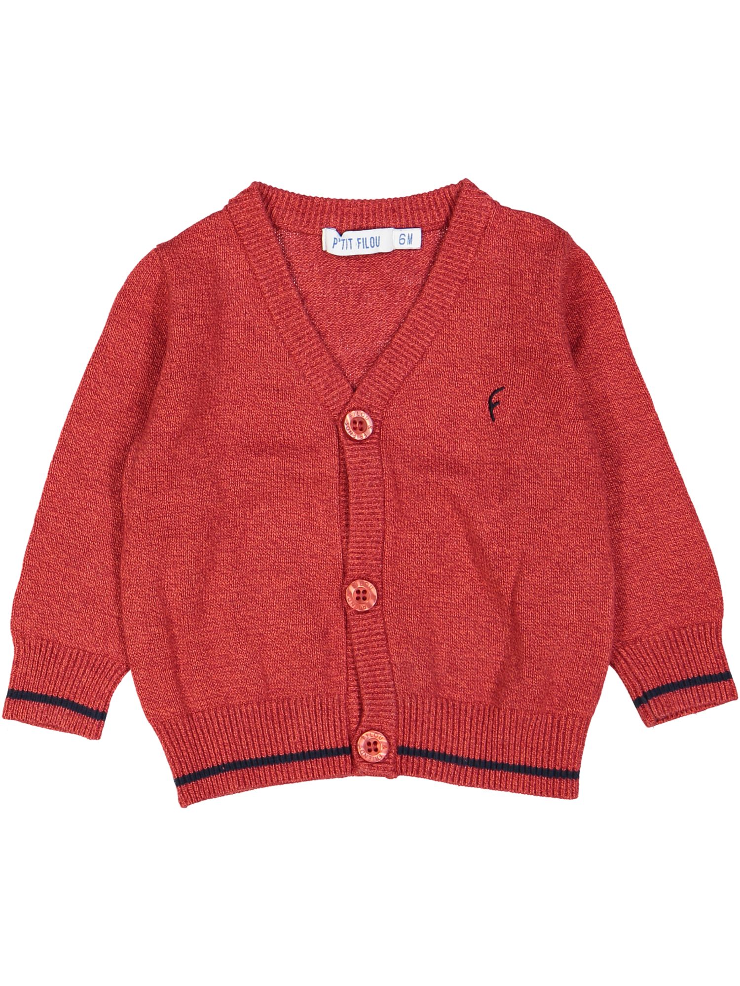 gilet tricot rood effen 06m .