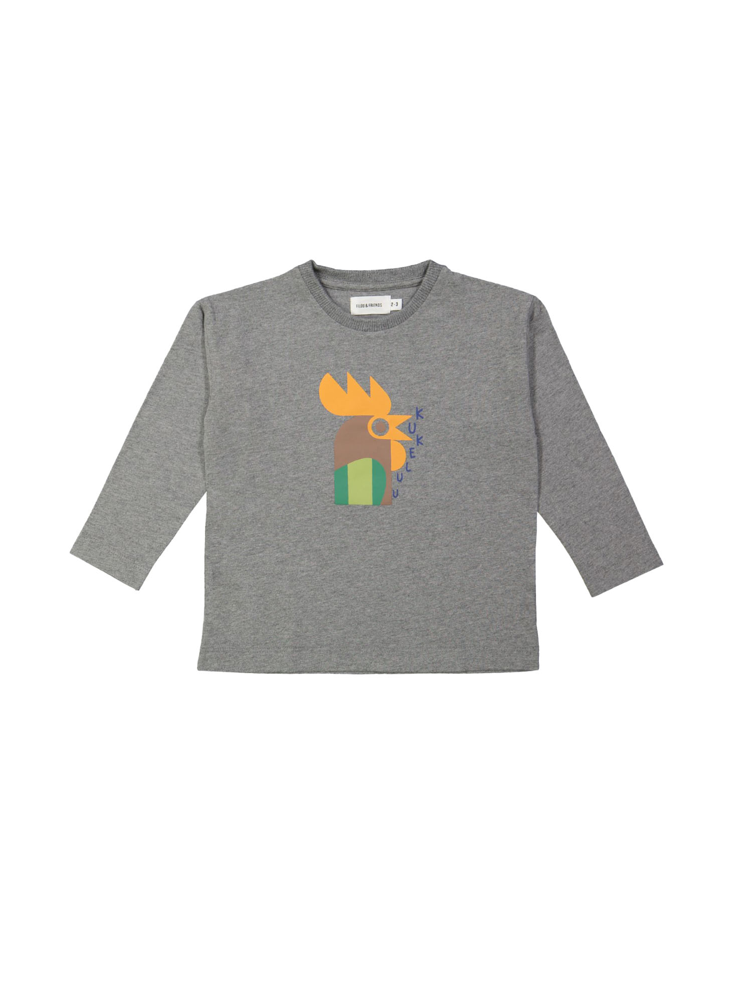 T-shirt kukeluu grijs chiné 12m