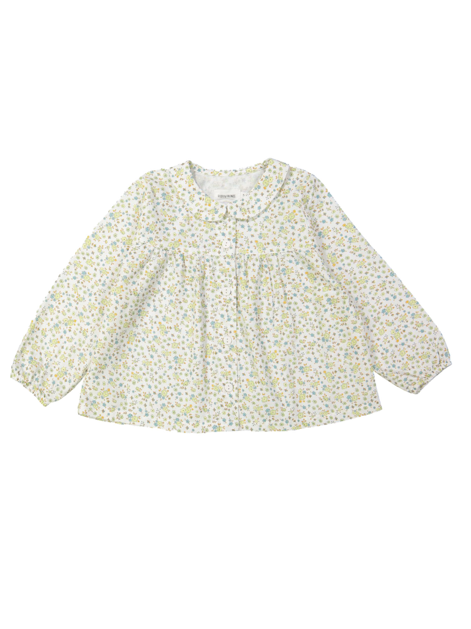Blouse flowers ecru