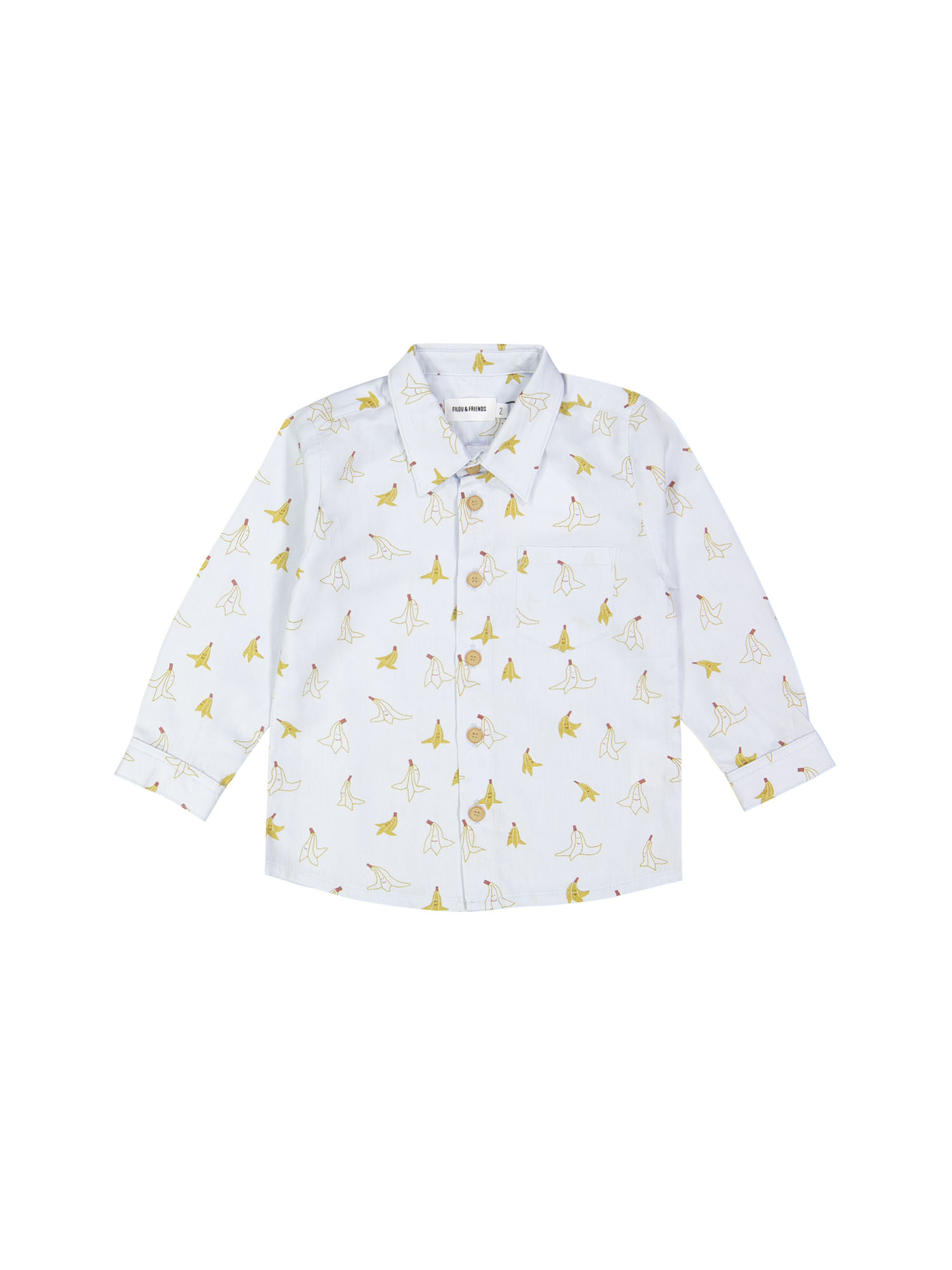 hemd banana peel blauw 02j