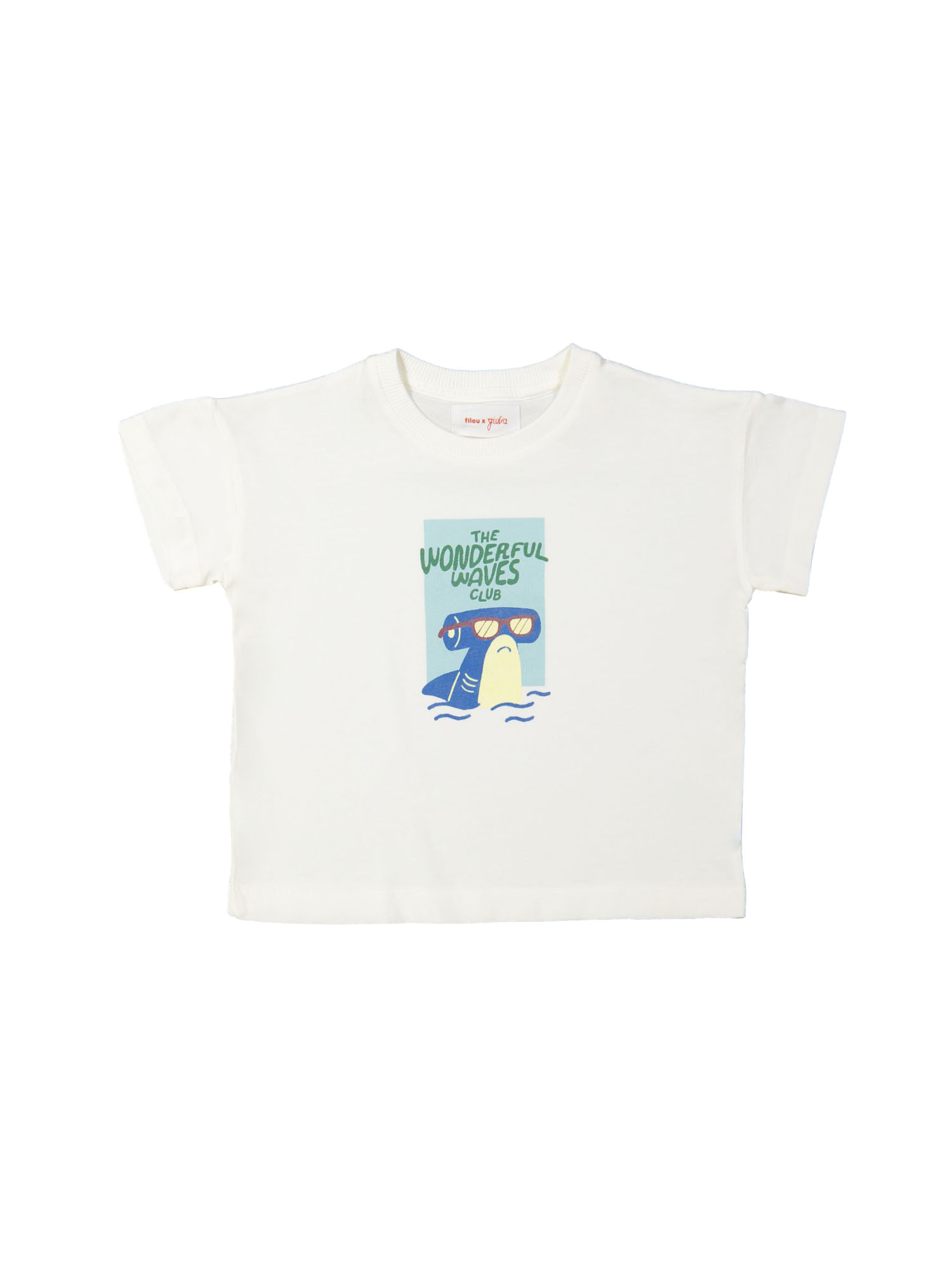 T-shirt shark ecru 12m