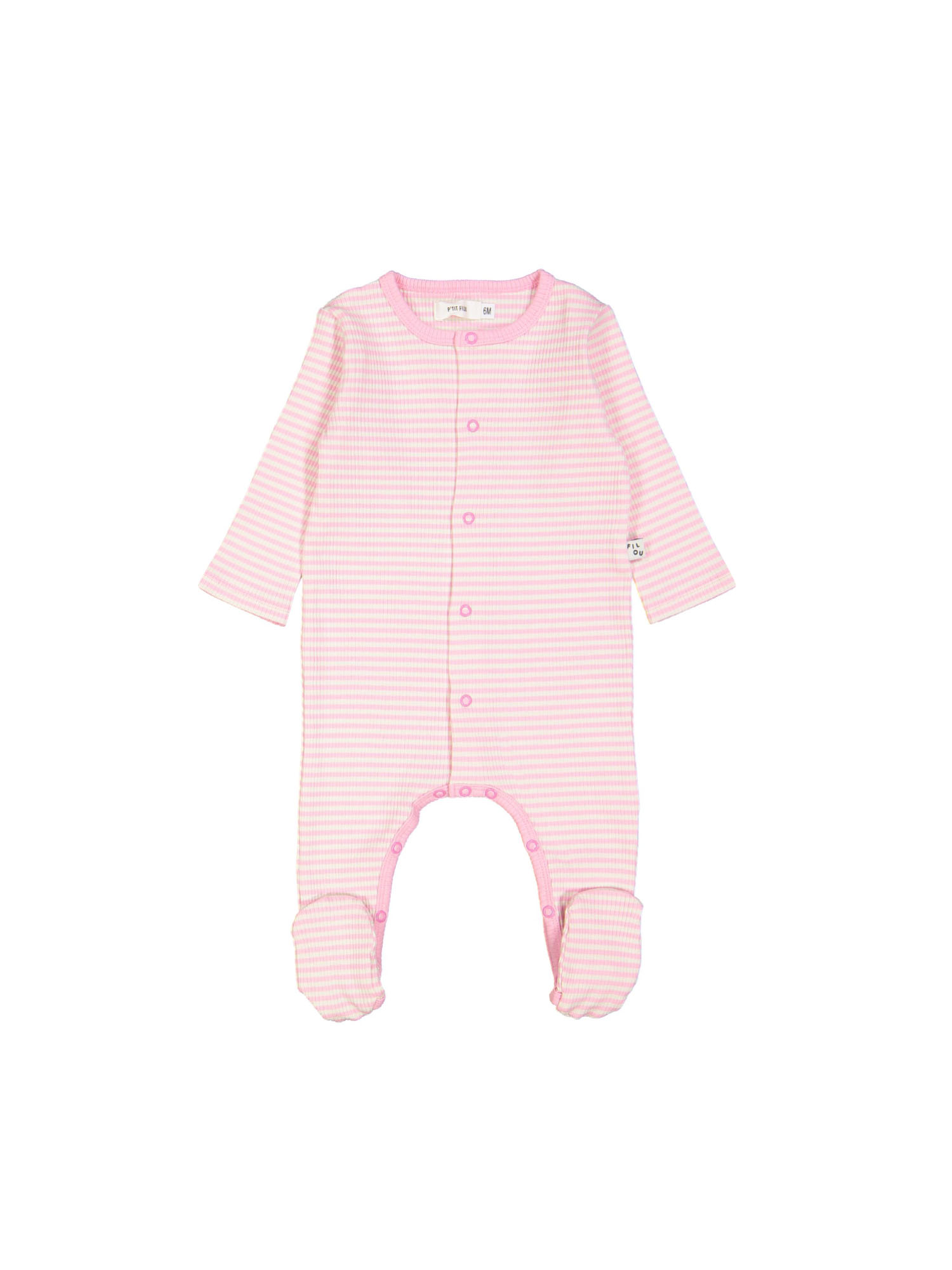 pyjama rib streep felroze 09m