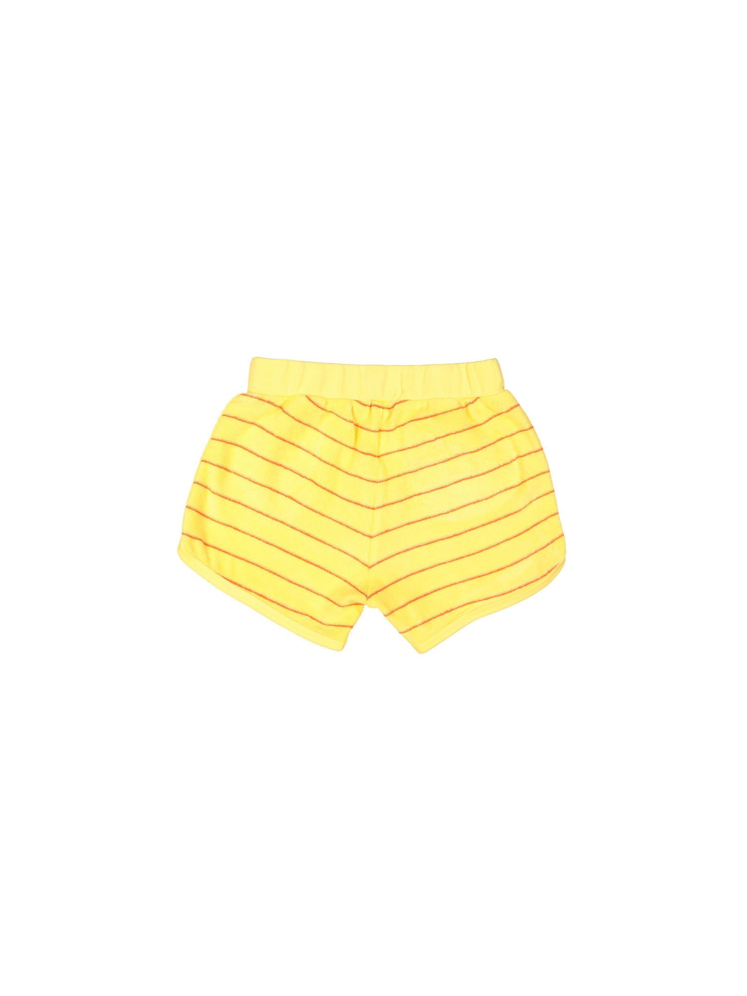 short éponge rayé jaune