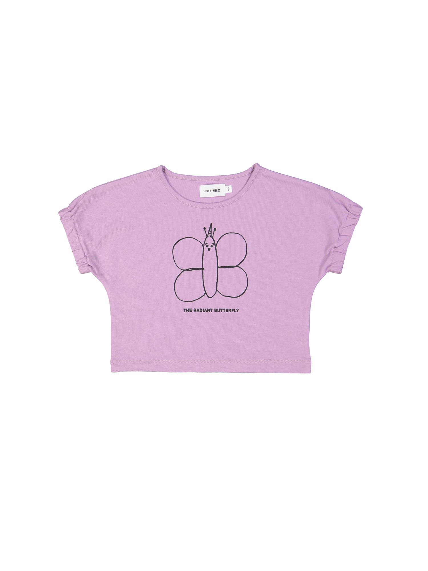 t-shirt boxy radiant butterfly paars 02j