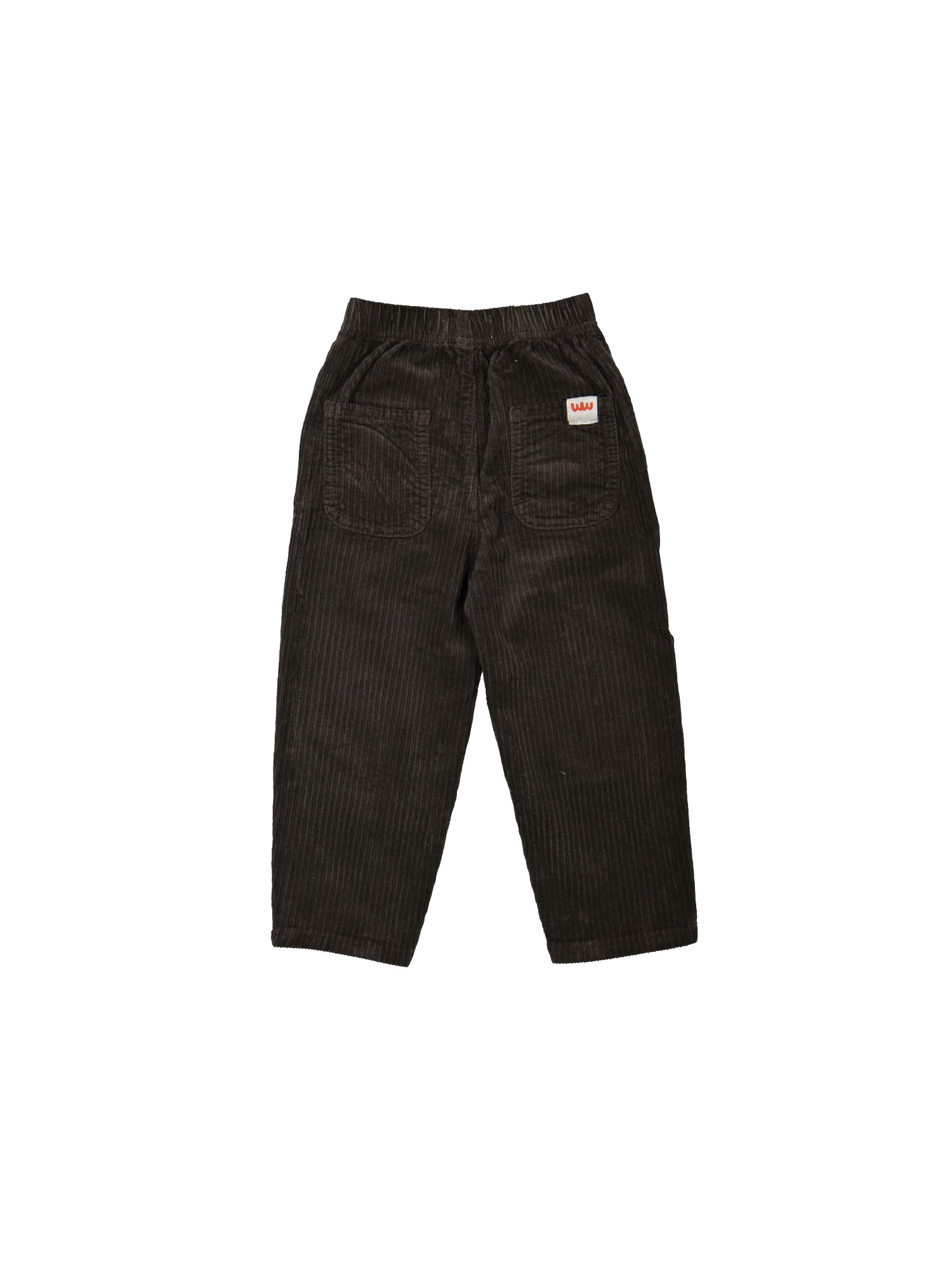 Broek brede rib bruin 12m-18m