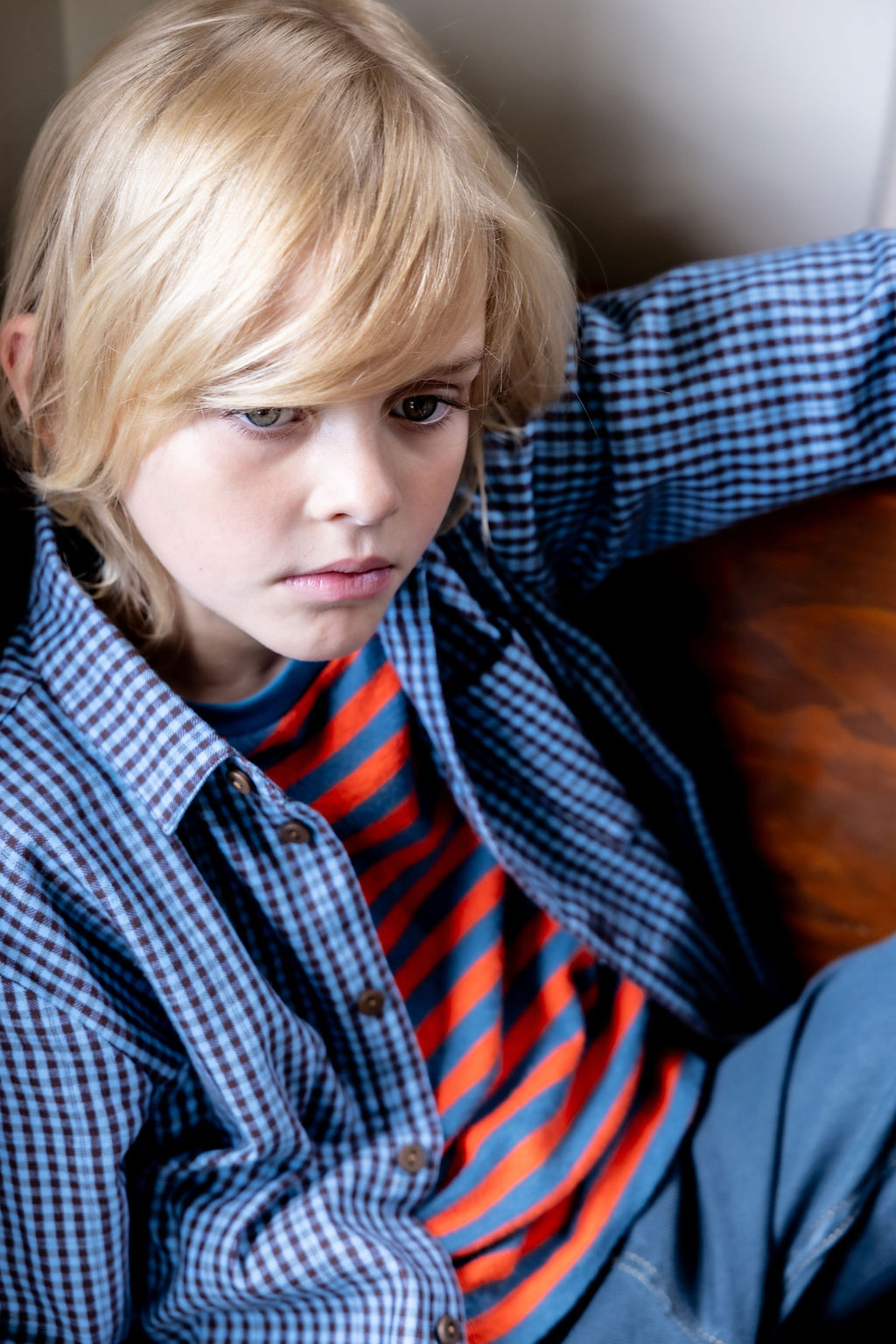 T-shirt streep oranje 12m