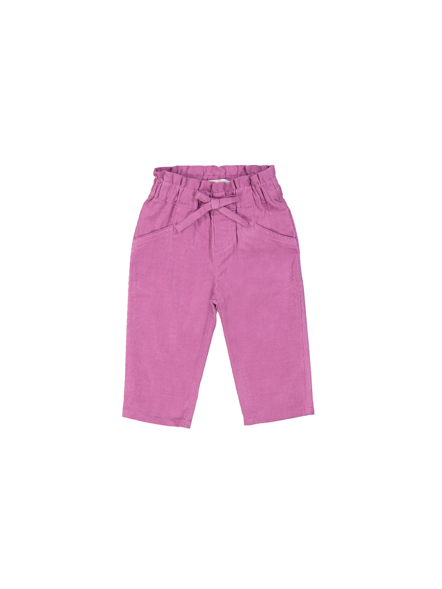 petit pantalon paperbag velours violet