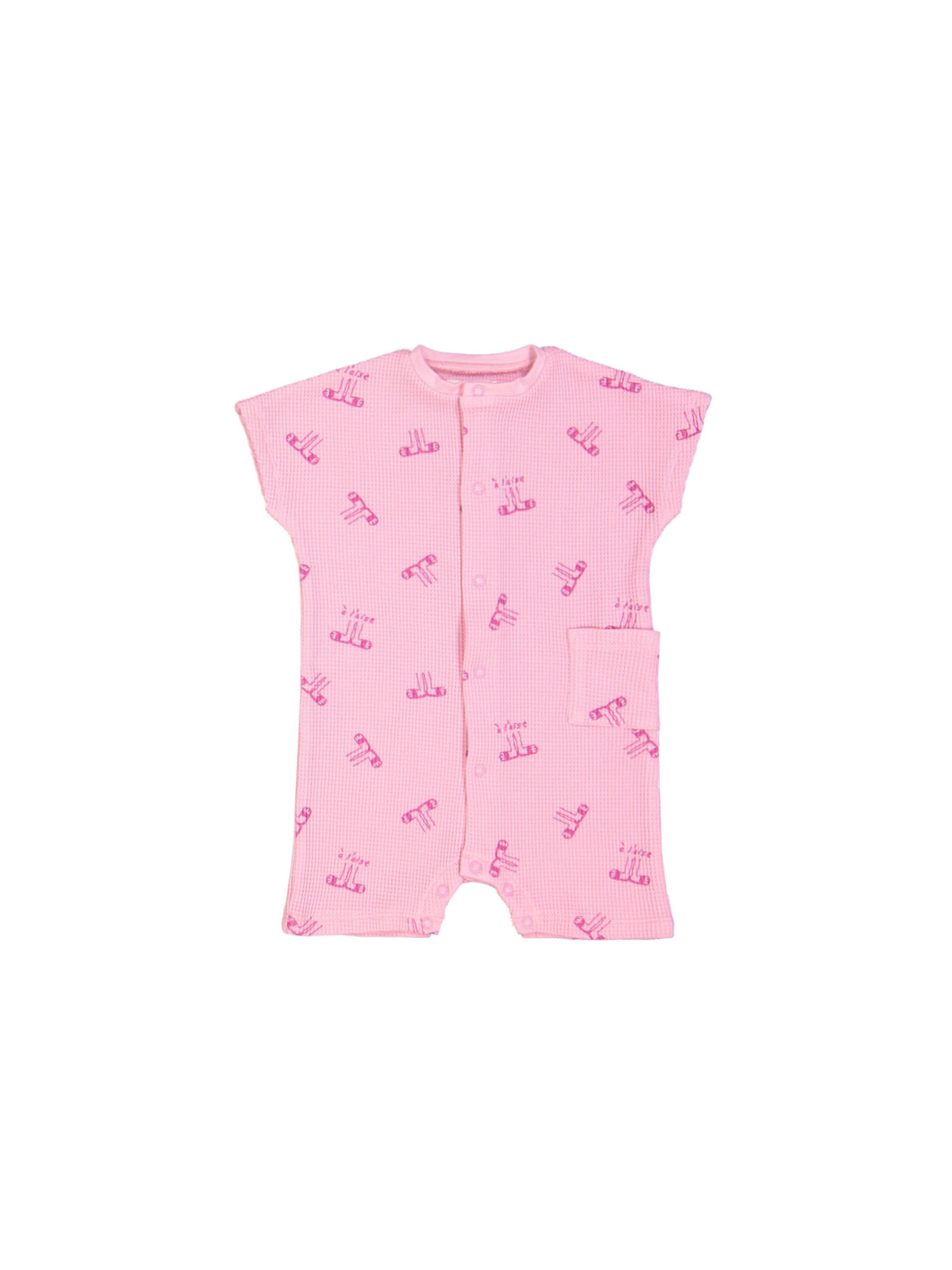 playsuit à l'aise waffle bright pink