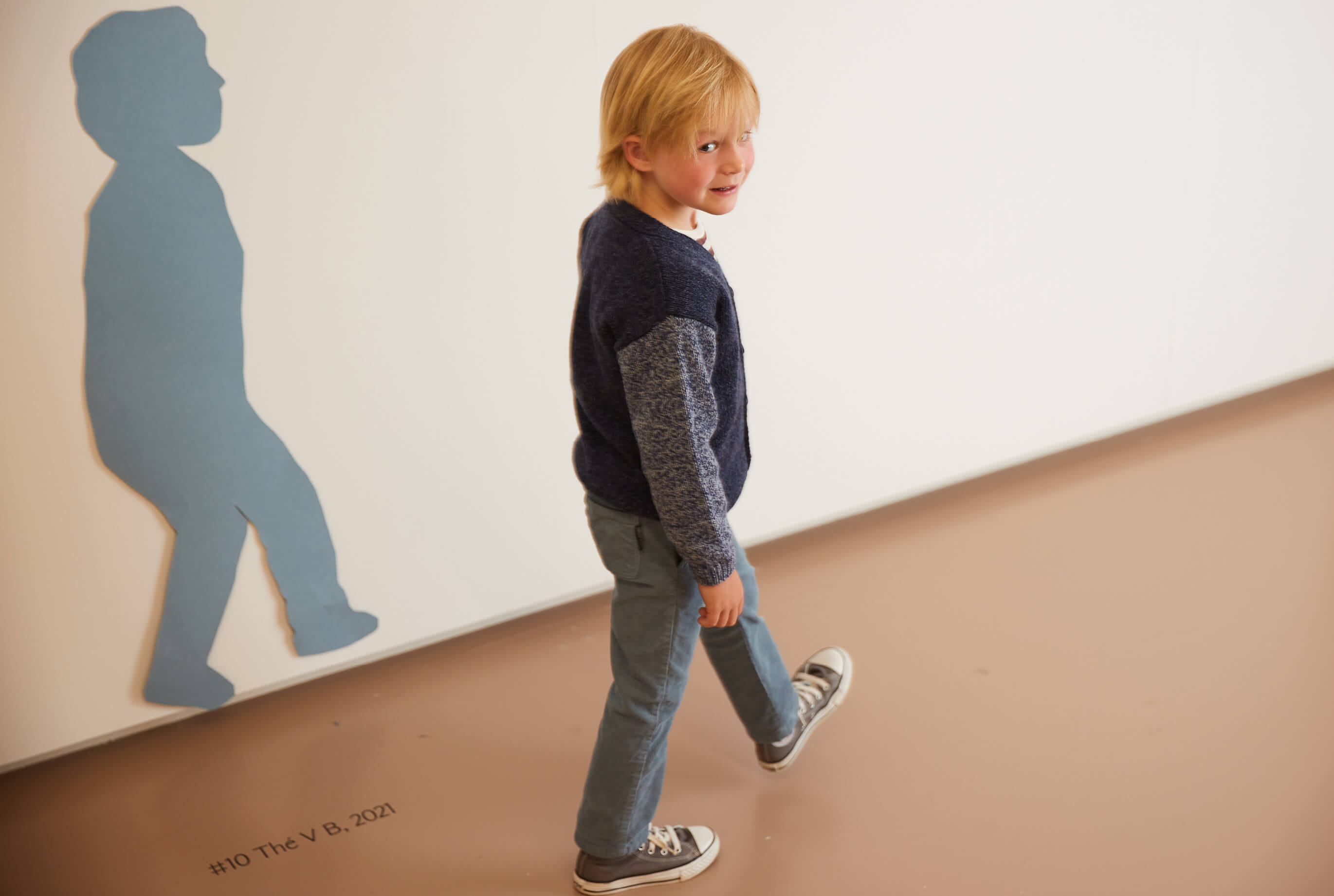 gilet colourblock blue