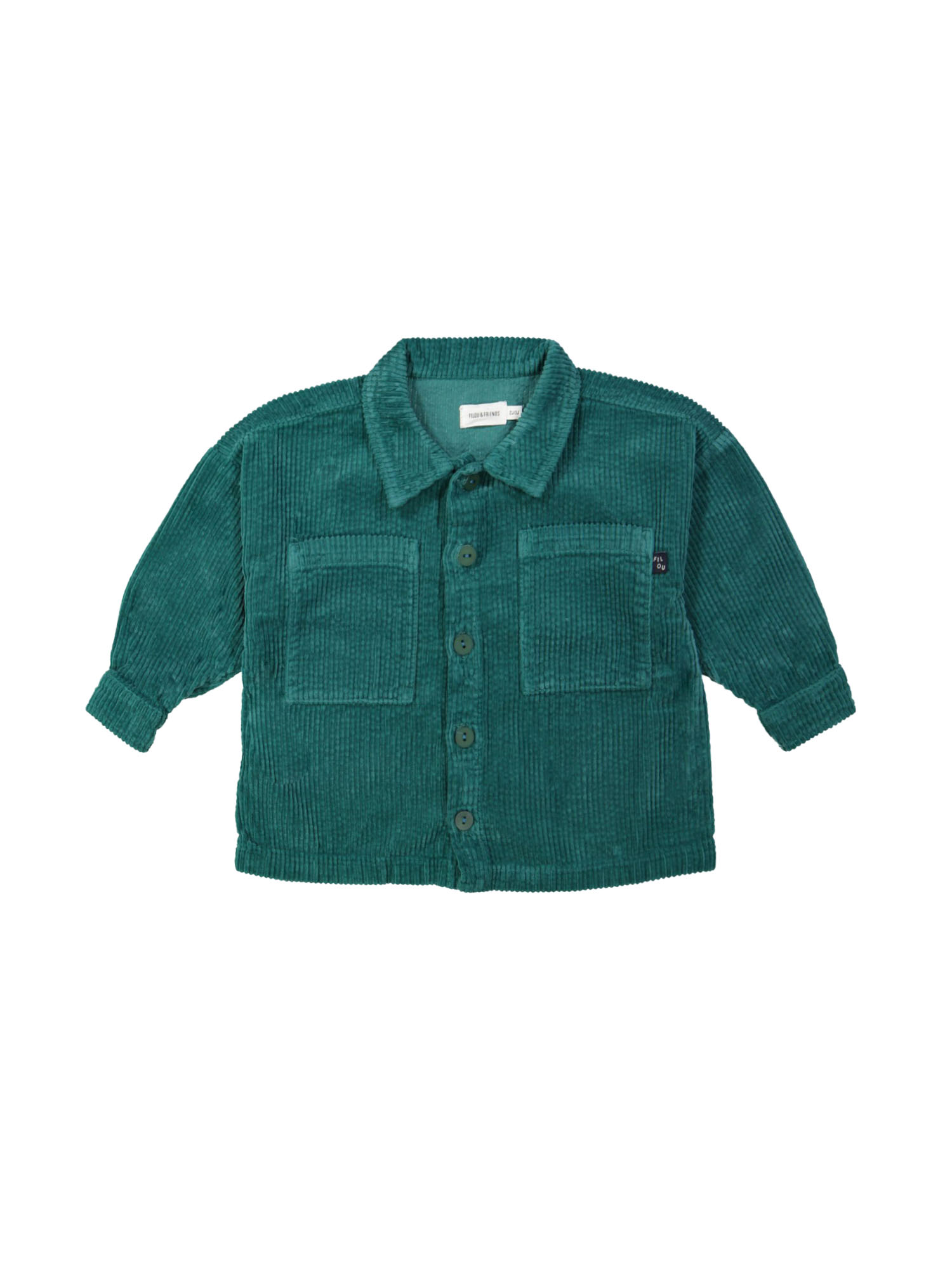 Chemise larges côtes vert foncé