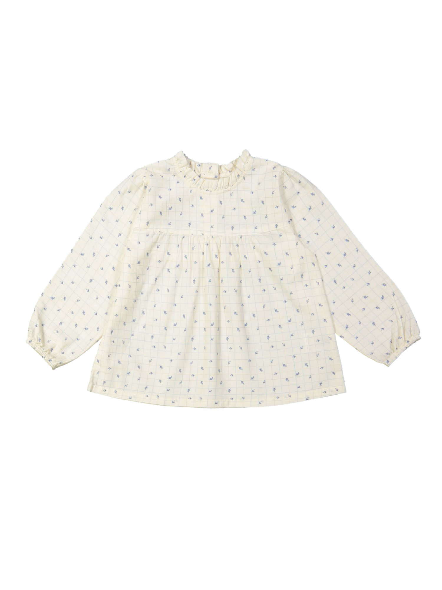 Blouse feuilles écru