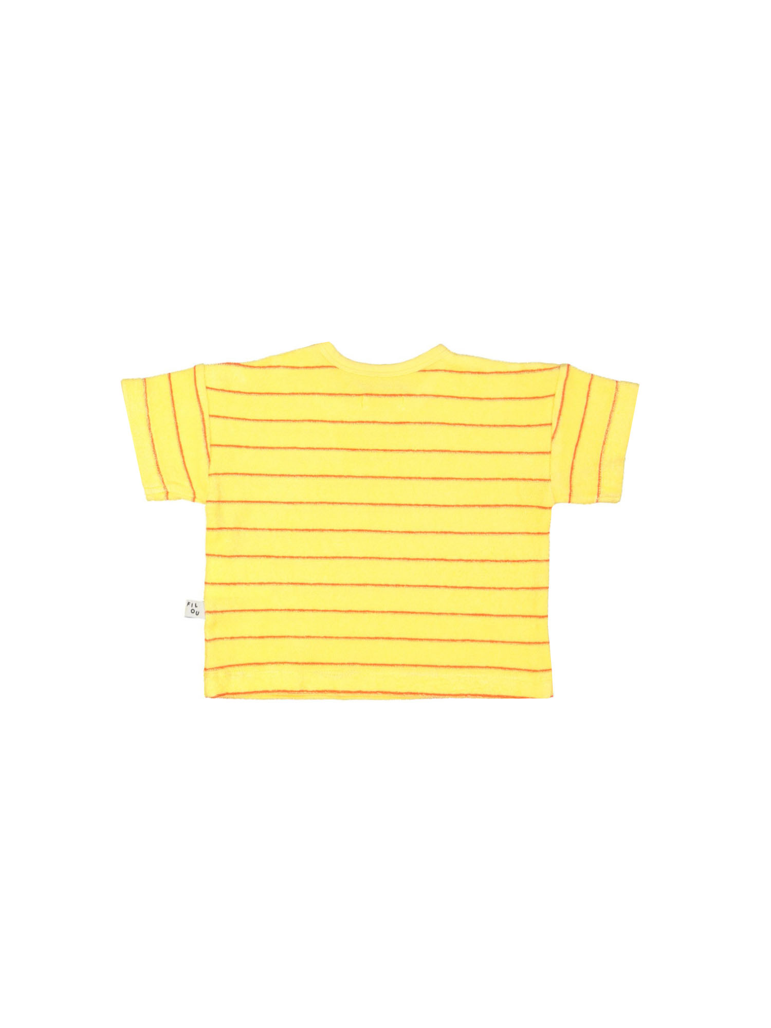 t-shirt mini éponge rayé jaune