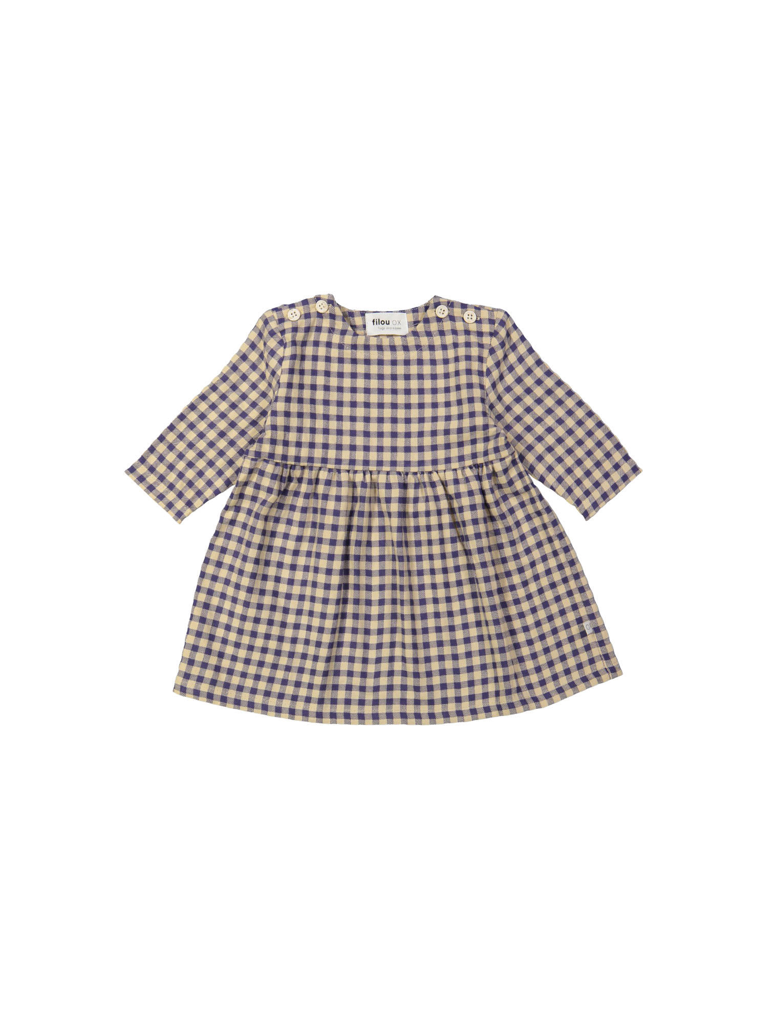 Jurk ruit kobalt 01m-03m