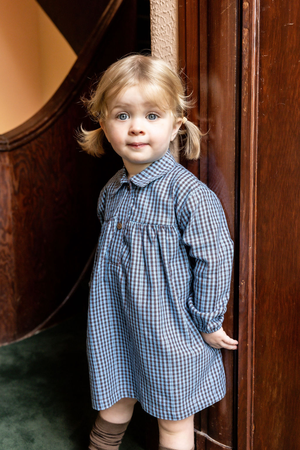 Dress checks blue