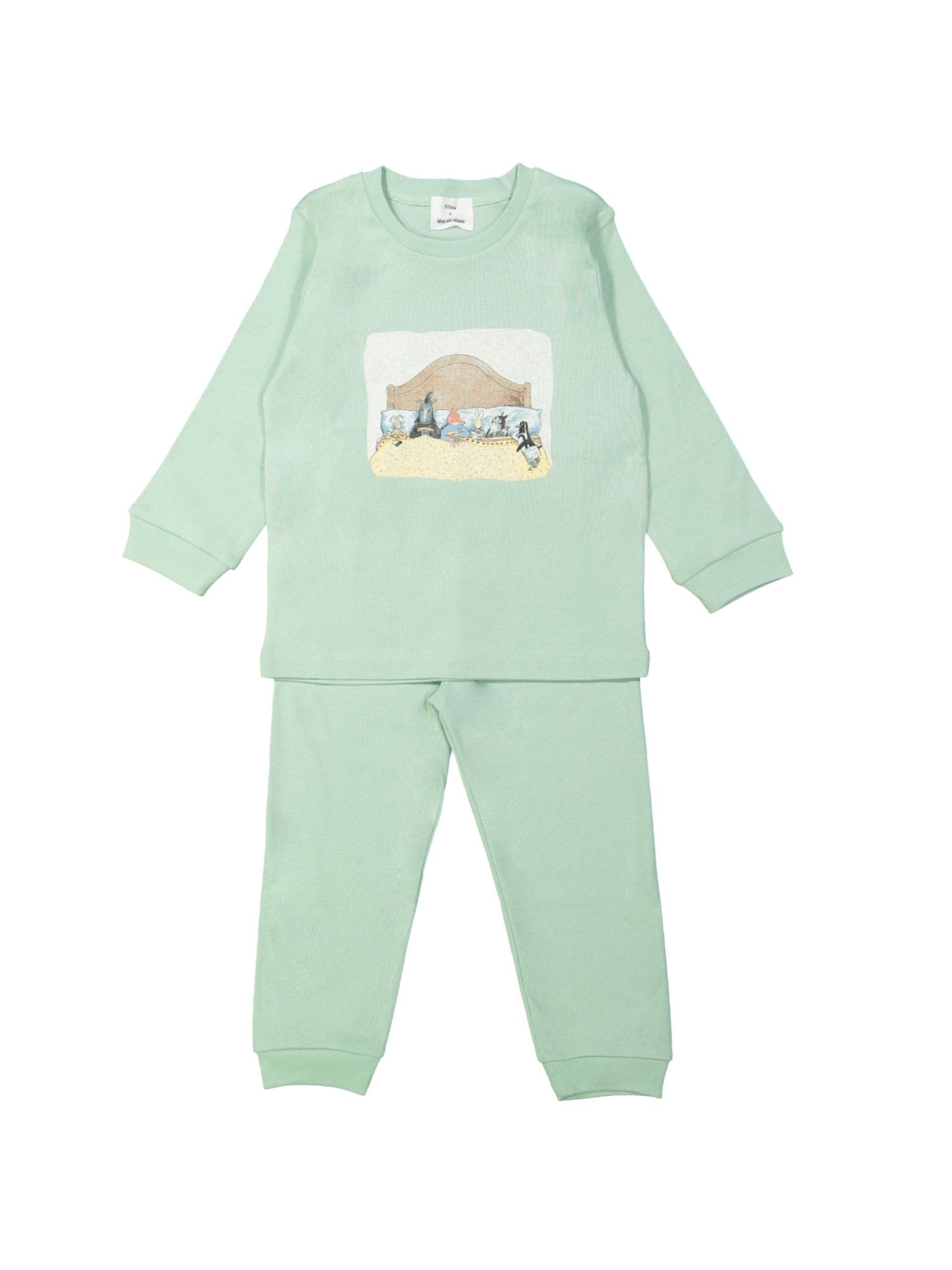 Pyjama vos en haas bed grijsgroen 02j-03j