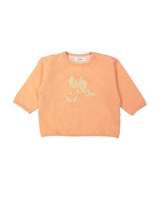 Sweater hello peach melangé 