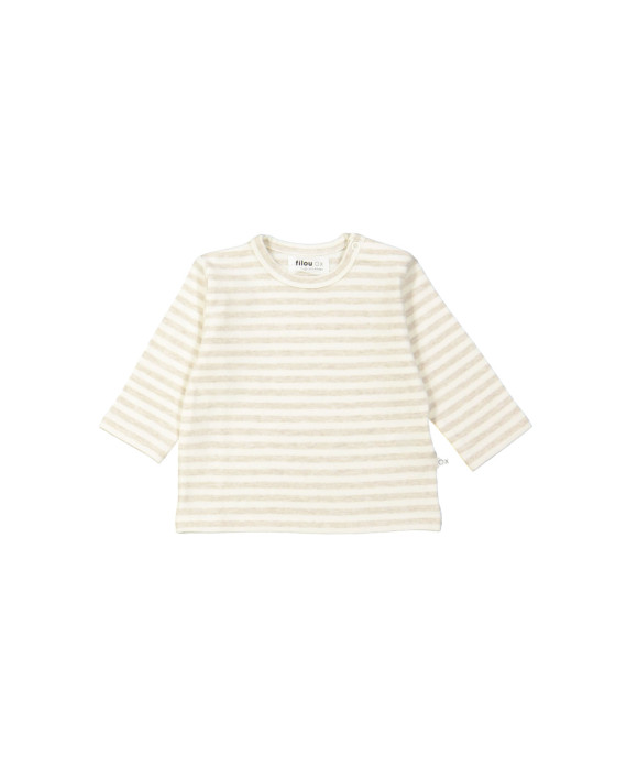 T-shirt streep beige