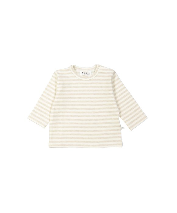 T-shirt streep beige
