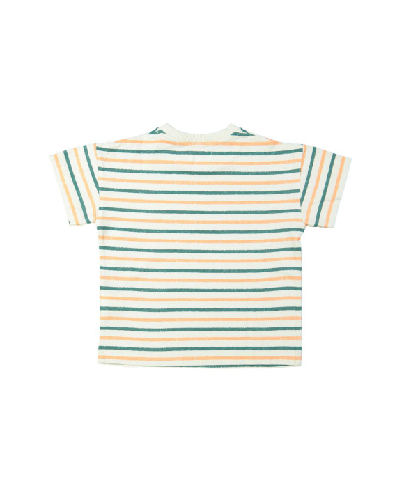 T-shirt streep aqua 