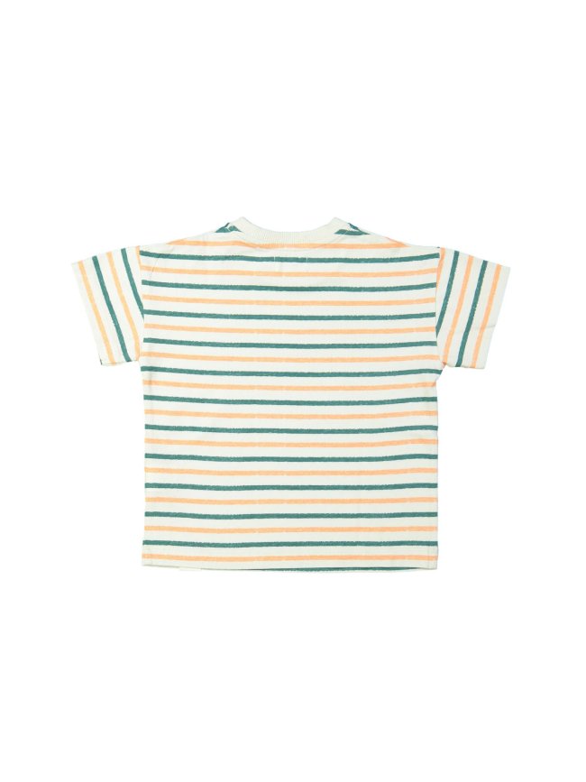 T-shirt streep aqua 12m