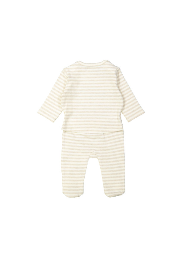 Pyjama streep beige 00m
