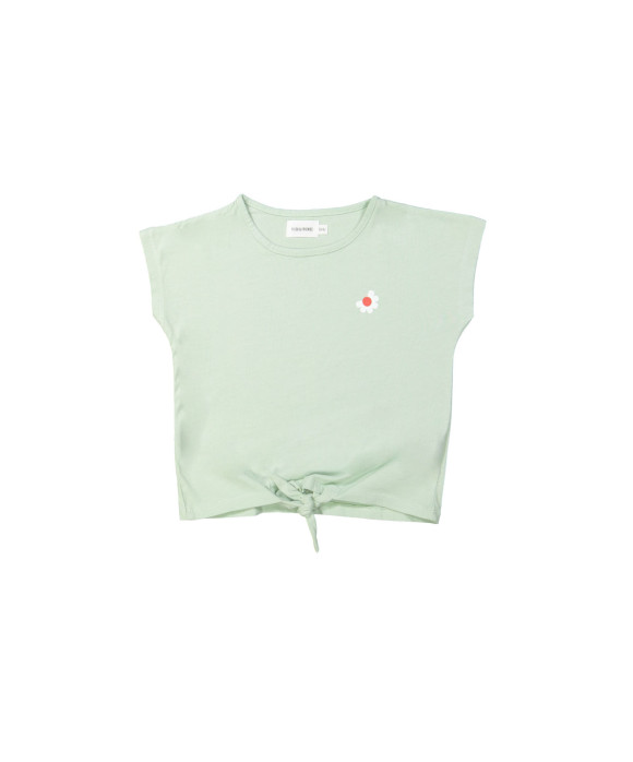 T-shirt strik flower aqua 