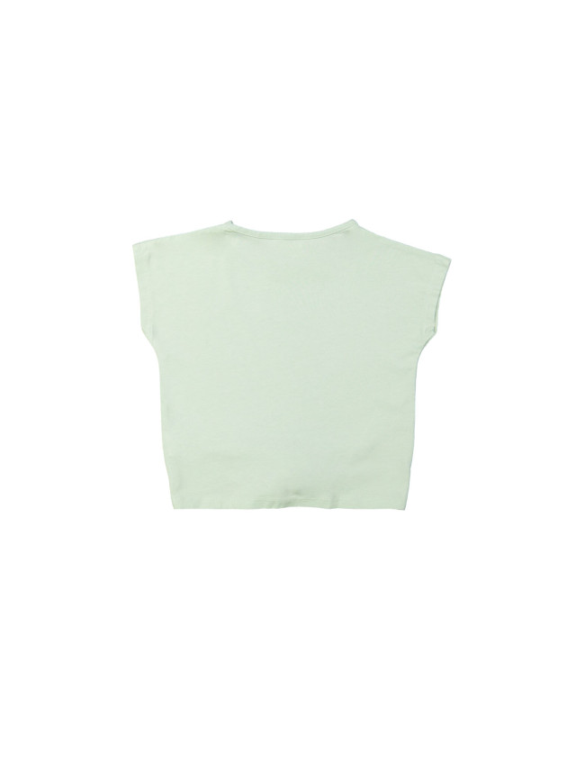 T-shirt strik flower aqua 12m