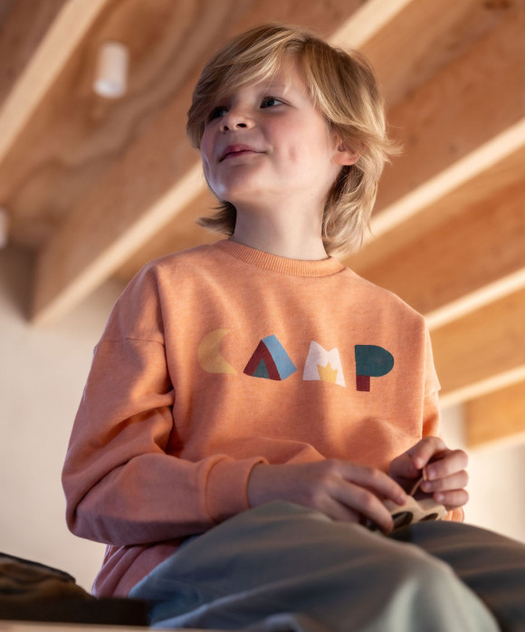 Sweater camp peach melangé 