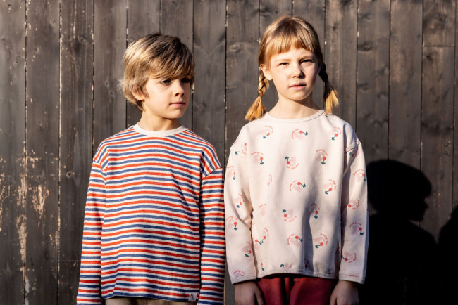 Sweater streep rood blauw 12m