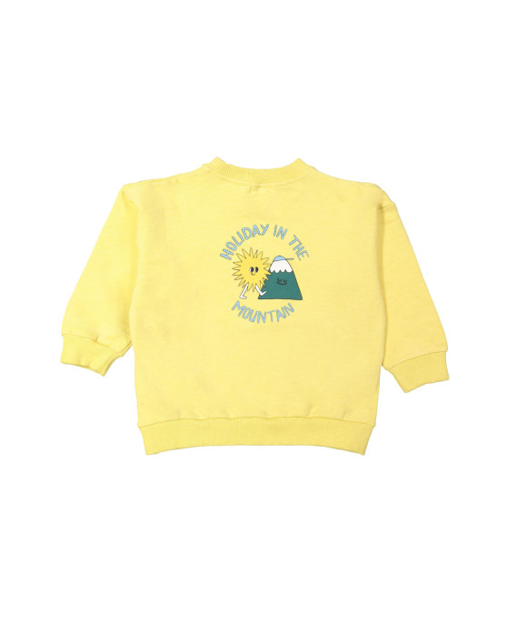 Sweater mountain holiday geel blauw