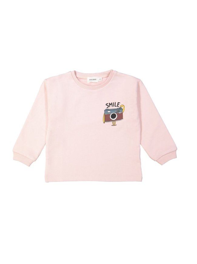 Sweater smile lichtroze 12m