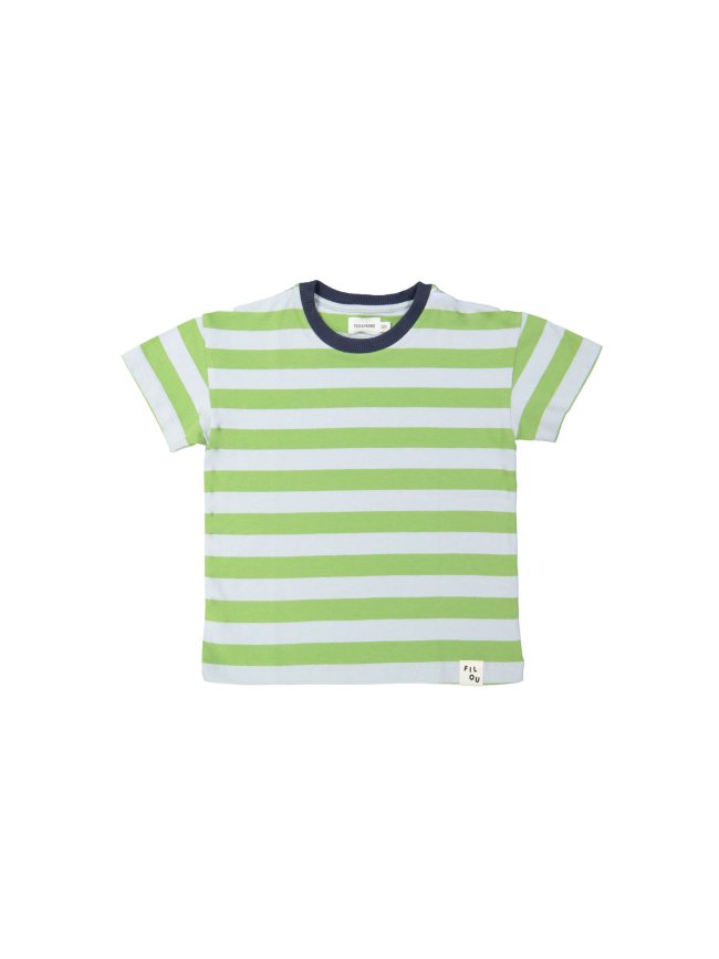 T-shirt streep groen 12m