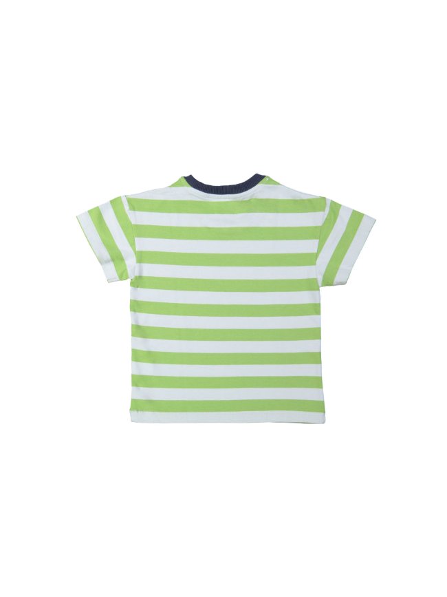 T-shirt streep groen 12m