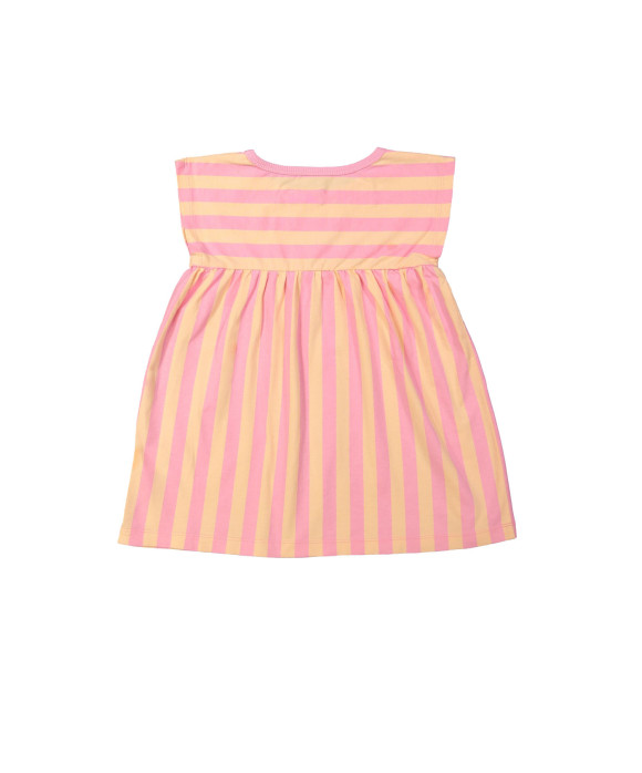 Jurk jersey streep lila peach 