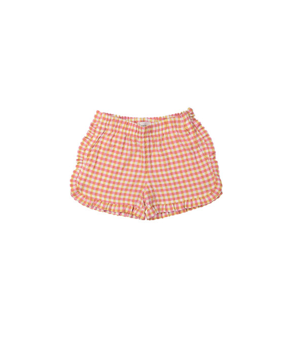 Short vichy ruit roze 