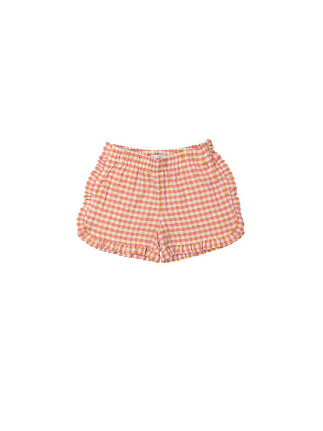 Short vichy ruit roze 12m