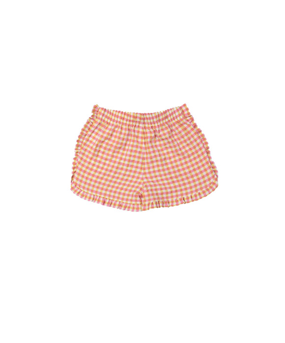 Short vichy ruit roze 