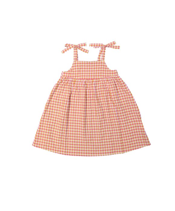 Jurk vichy ruit roze