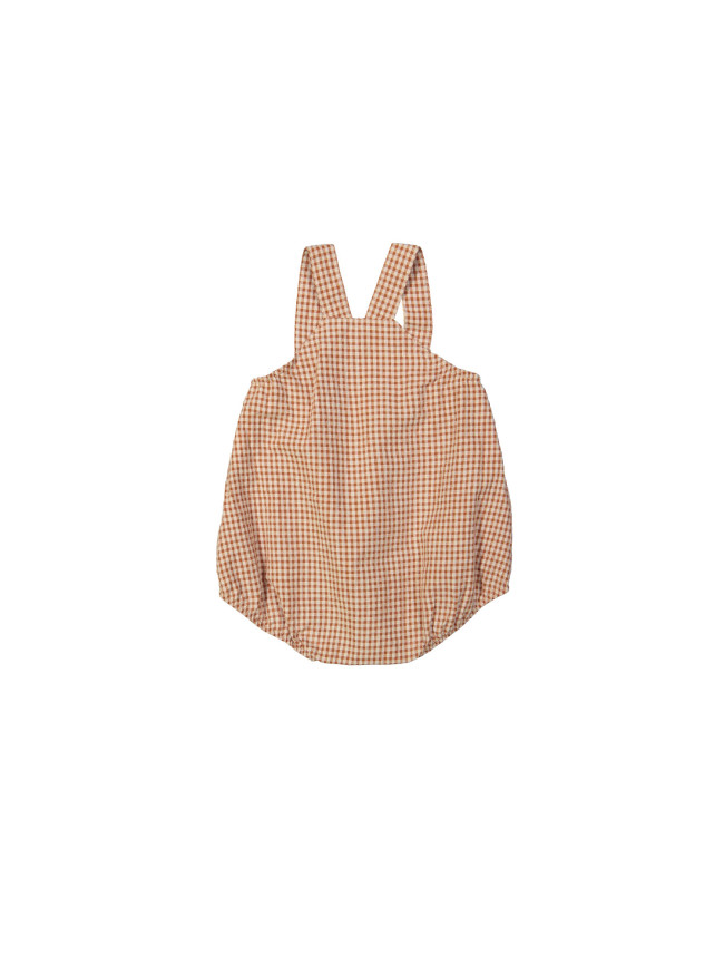 Kruippak vichy ruit bruin 01m-03m