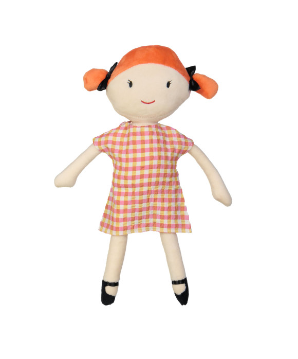 Poppenkleed vichy ruit roze