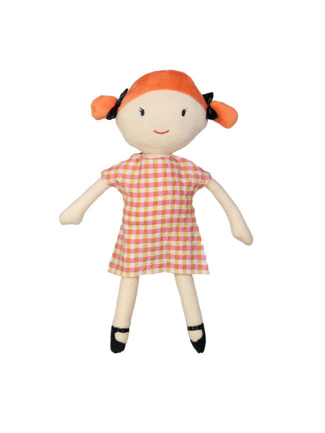 Poppenkleed vichy ruit roze