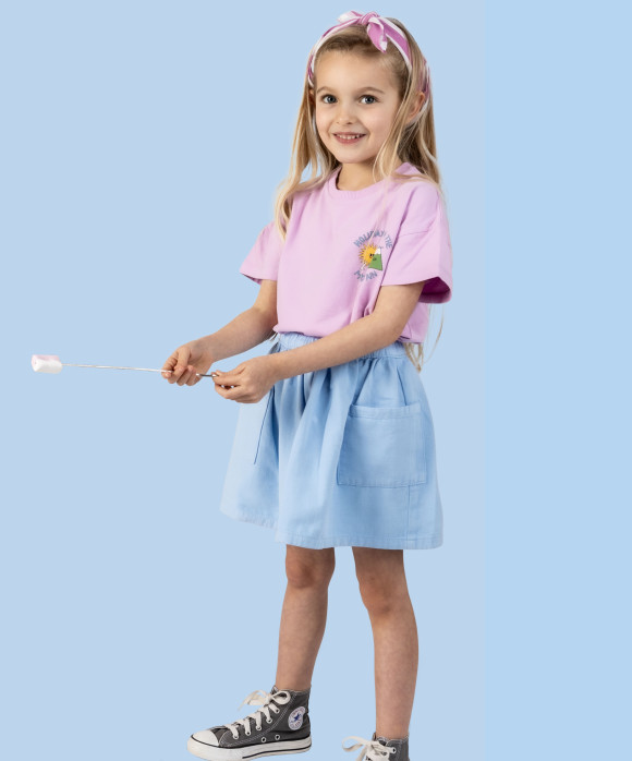 T-shirt mountain holiday roze 