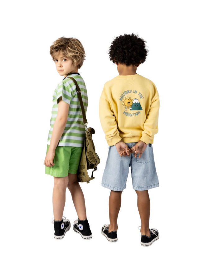 T-shirt streep groen 12m