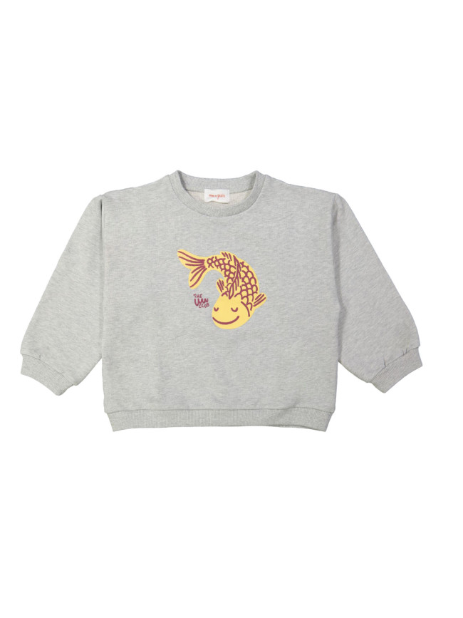 Sweater fish grijs chiné 12m