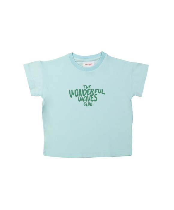 T-shirt waves aqua