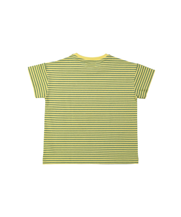 T-shirt streep fish geel